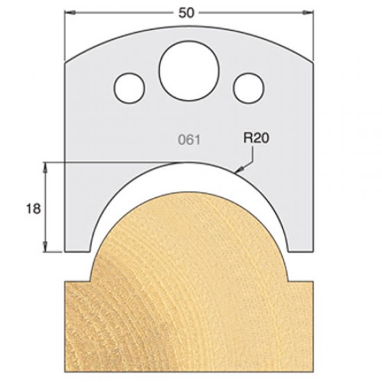 IT/3306150 Knife 50mm tool steel (pair)