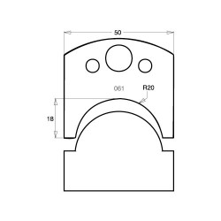 IT/3306150 Knife 50mm tool steel (pair)