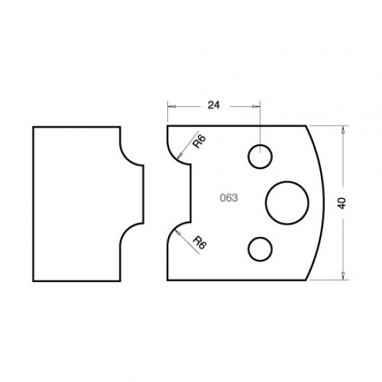 IT/3306340 Knife 40mm x 4mm tool steel (pair)