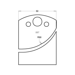 IT/3306750 Knife 50mm tool steel (pair)
