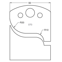 IT/3307050 Knife 50mm x 4mm tool steel (pair)