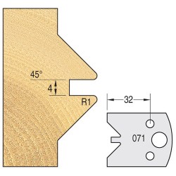 IT/3307140 Knife 40mm x 4mm tool steel (pair)