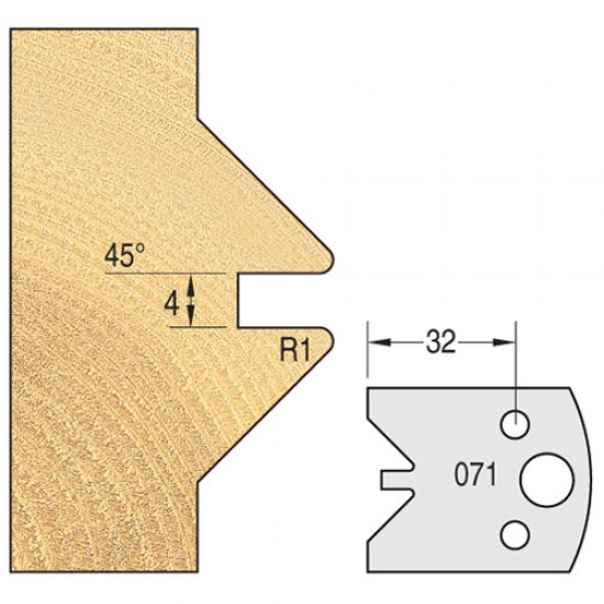 IT/3307140 Knife 40mm x 4mm tool steel (pair)