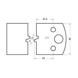 IT/3307440 Knife 40mm x 4mm tool steel (pair)