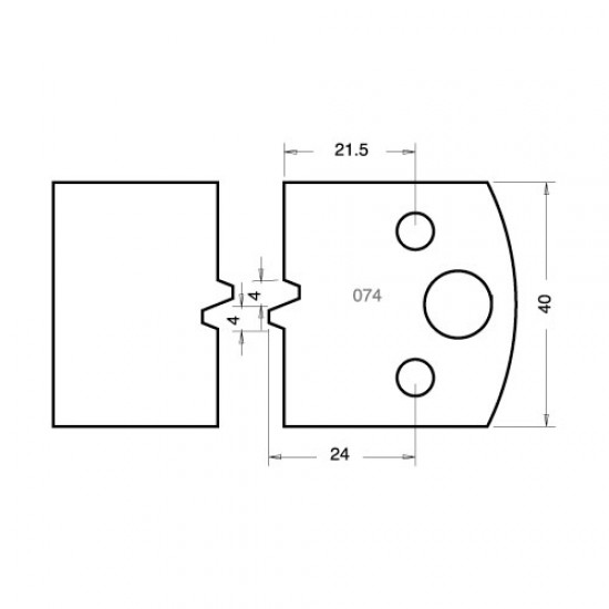 IT/3307440 Knife 40mm x 4mm tool steel (pair)
