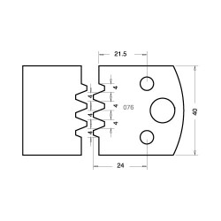 IT/3307640 Knife 40mm x 4mm tool steel (pair)