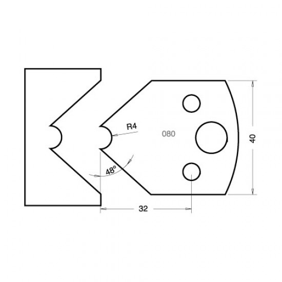 IT/3308040 Knife 40mm x 4mm tool steel (pair)