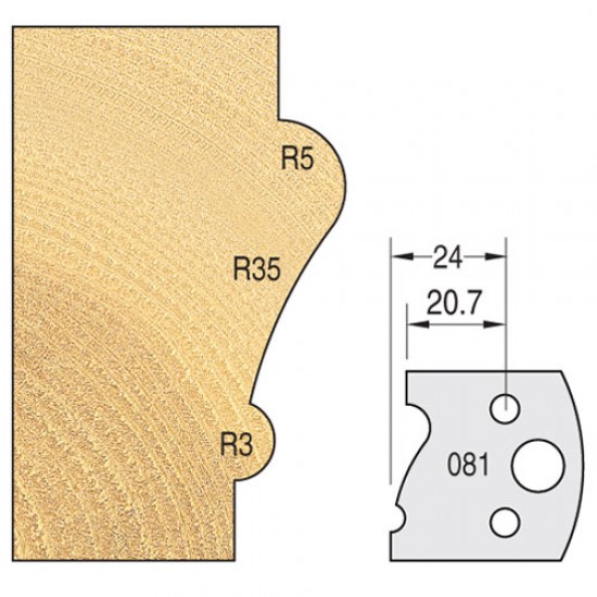 IT/3308140 Knife 40mm x 4mm tool steel (pair)