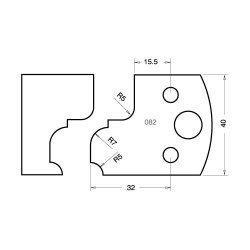 IT/3308240 Knife 40mm x 4mm tool steel (pair)