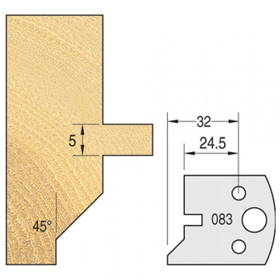 IT/3308340 Knife 40mm x 4mm tool steel (pair)