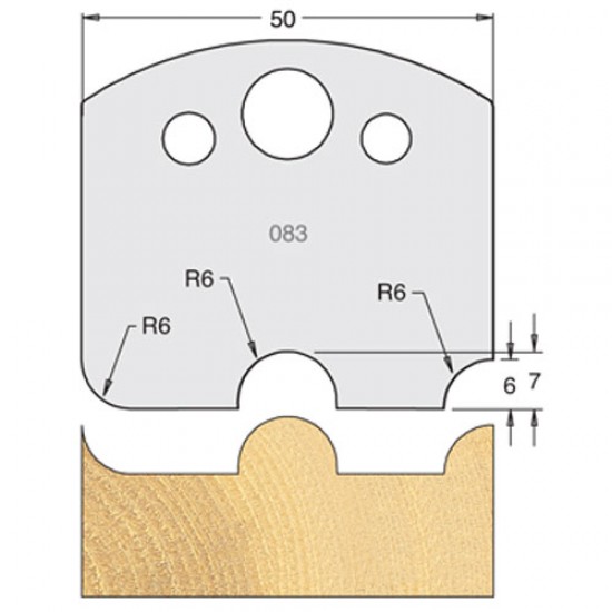 IT/3308350 Knife 50mm x 4mm tool steel (pr)083