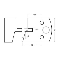 IT/3308540 Knife 40mm x 4mm tool steel (pair)