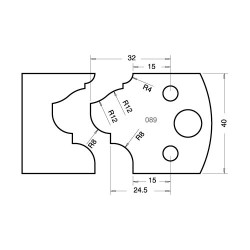 IT/3308940 Knife 40mm x 4mm tool steel (pair)