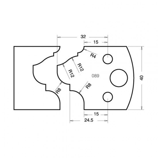 IT/3308940 Knife 40mm x 4mm tool steel (pair)