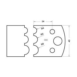IT/3309040 Knife 40mm x 4mm tool steel (pair)