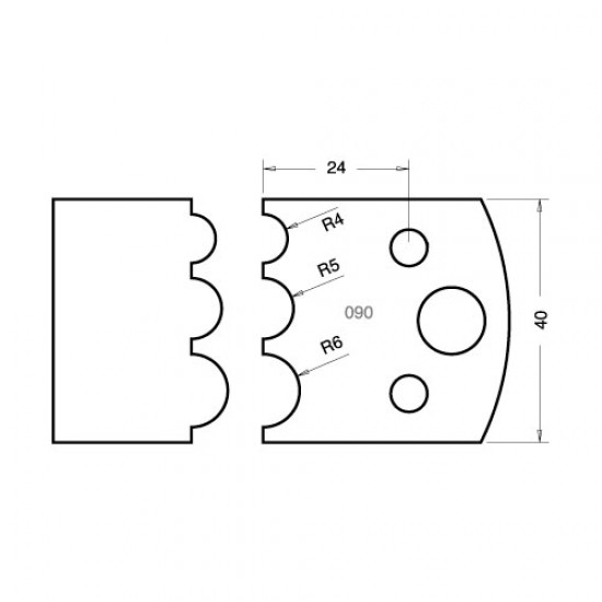 IT/3309040 Knife 40mm x 4mm tool steel (pair)