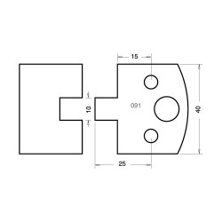 IT/3309140 Knife 40mm x 4mm tool steel (pair)