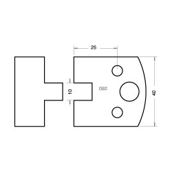 IT/3309240 Knife 40mm x 4mm tool steel (pair)