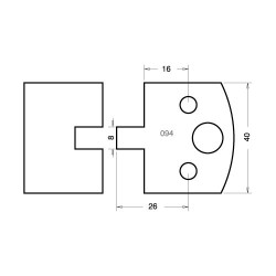 IT/3309440 Knife 40mm x 4mm tool steel (pair)
