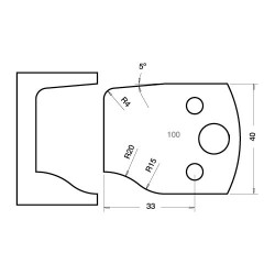IT/3310040 Knife 40mm x 4mm tool steel (pair)
