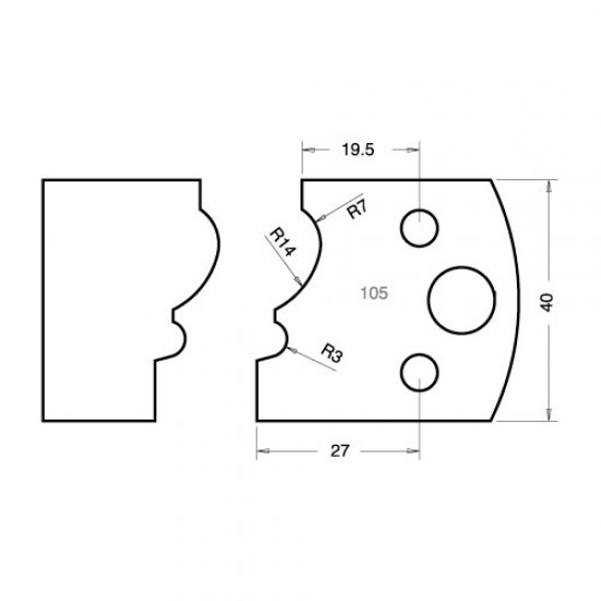 IT/3310540 Knife 40mm x 4mm tool steel (pair)