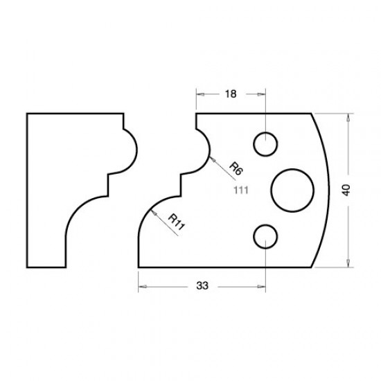 IT/3311140 Knife 40mm x 4mm tool steel (pair)