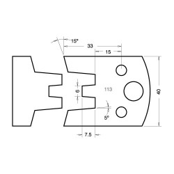 IT/3311340 Knife 40mm x 4mm tool steel (pair)