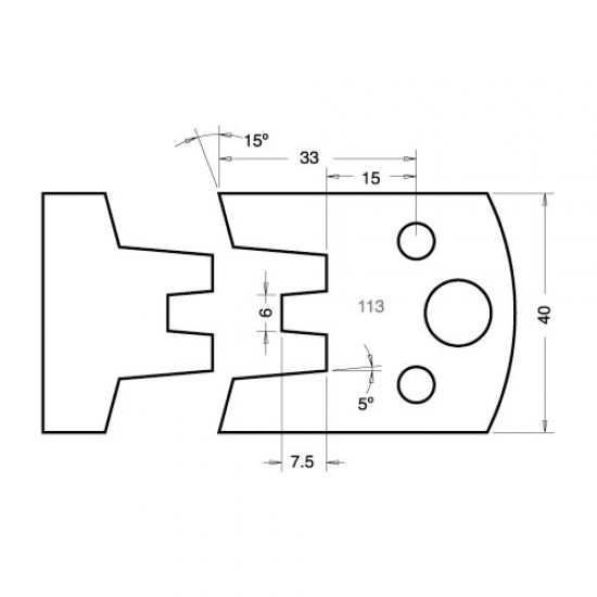IT/3311340 Knife 40mm x 4mm tool steel (pair)