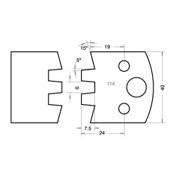 IT/3311440 Knife 40mm x 4mm tool steel (pair)