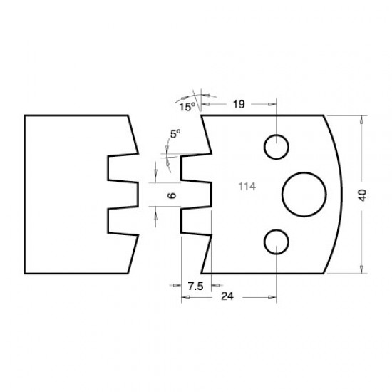 IT/3311440 Knife 40mm x 4mm tool steel (pair)