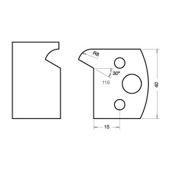 IT/3311640 Knife 40mm x 4mm tool steel (pair)