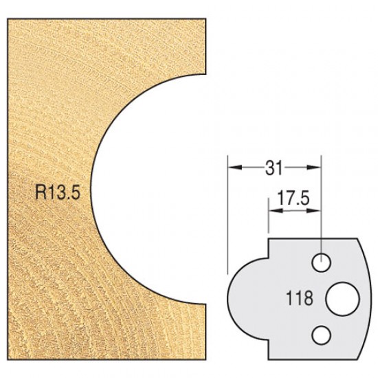 IT/3311840 Knife 40mm x 4mm tool steel (pair)