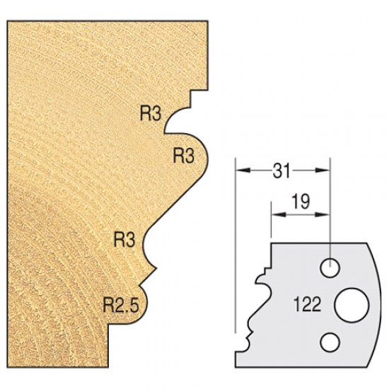 IT/3312240 Knife 40mm x 4mm tool steel (pair)