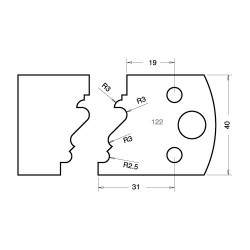IT/3312240 Knife 40mm x 4mm tool steel (pair)