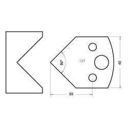 IT/3312740 Knife 40mm x 4mm tool steel (pair)