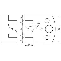 IT/3313740 Knife 40mm x 4mm tool steel (pr)137