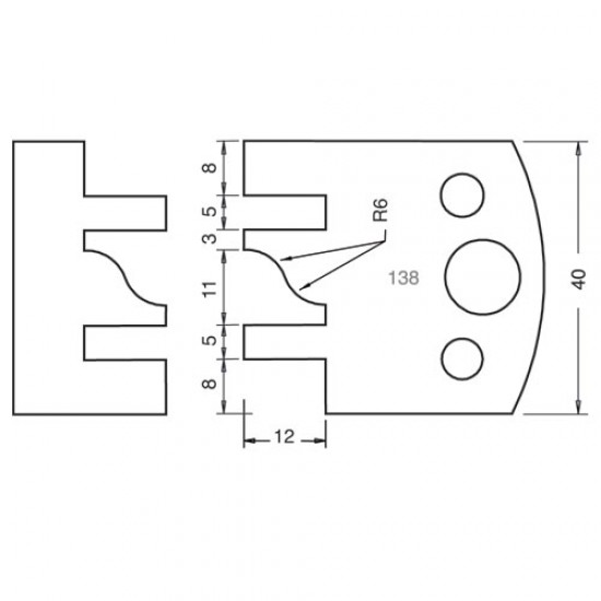 IT/3313840 Knife 40mm x 4mm tool steel (pr)138