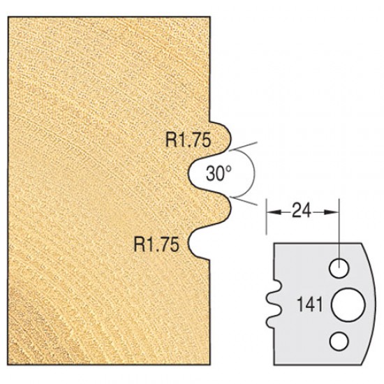 IT/3314140 Knife 40mm x 4mm tool steel (pr)141