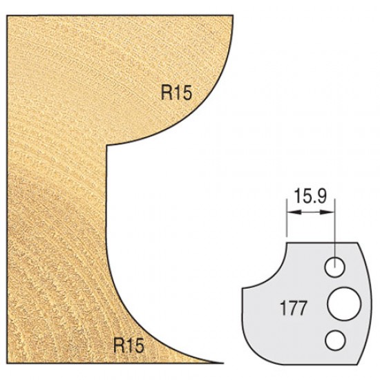 IT/3317740 Knife 40mm x 4mm tool steel (pair)