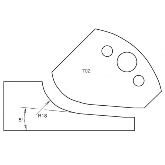 IT/3370240 Knife 50mm x 5mm tool steel (pr)702