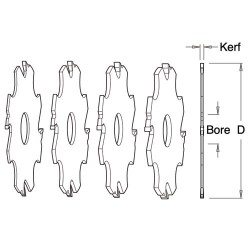 IT/7120941 Adjustable grooving cutter 125x3-18x30mm