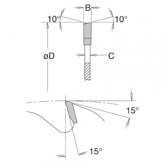 IT/90102606 Trimming and Sizing sawblade 250X40TX30