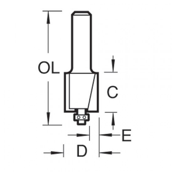MB/02X1/4TC Mini guided rebate 11.1 diameter x 13mm