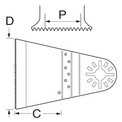 OB/270/C 64mm wide oscillating blade precision wood HCS