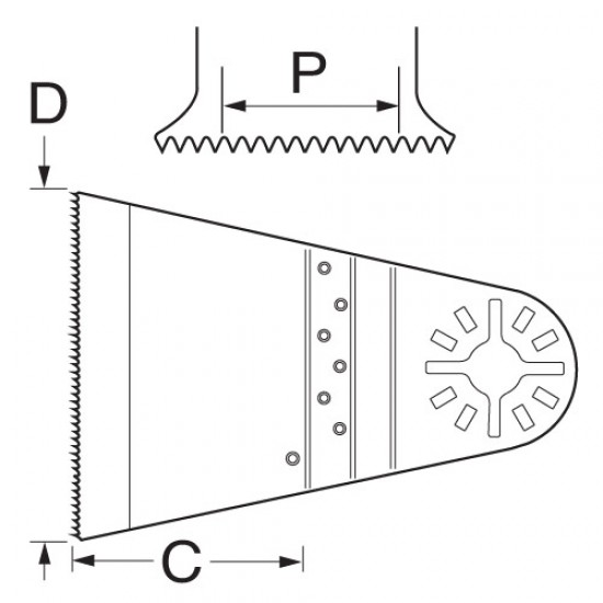 OB/270/C 64mm wide oscillating blade precision wood HCS