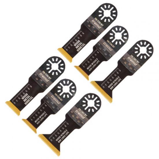 OB/KIT/B Oscillating blade kit 6pc wood BIM TiN coated