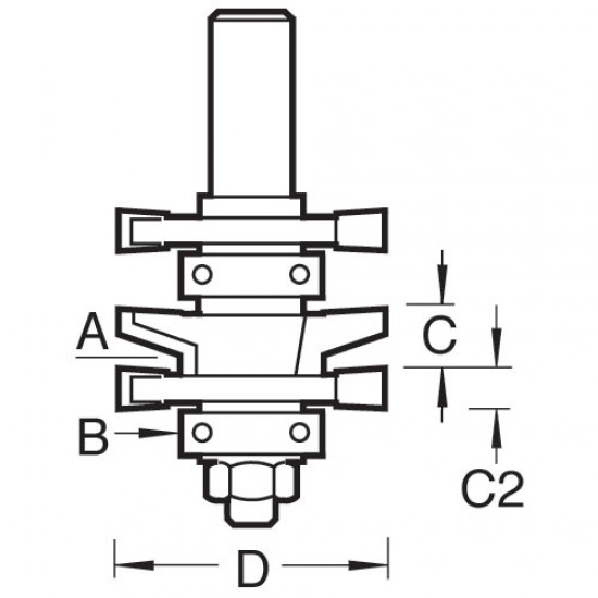 PSC/105X1/2TC Easyset profile scribe set