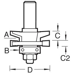 PSC/50X1/2TC Raised panel profile scribe