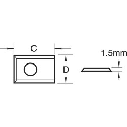 RB/L Rota-Tip blade 13.2x9.0x1.5mm1 off