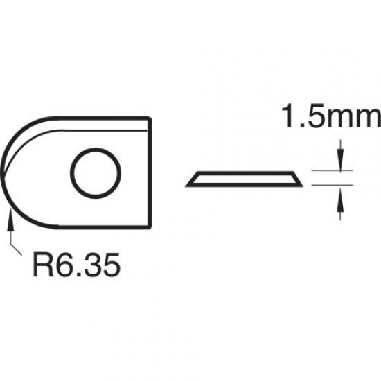 RB/Q Rota-Tip blade R6.35mm cove 1 off